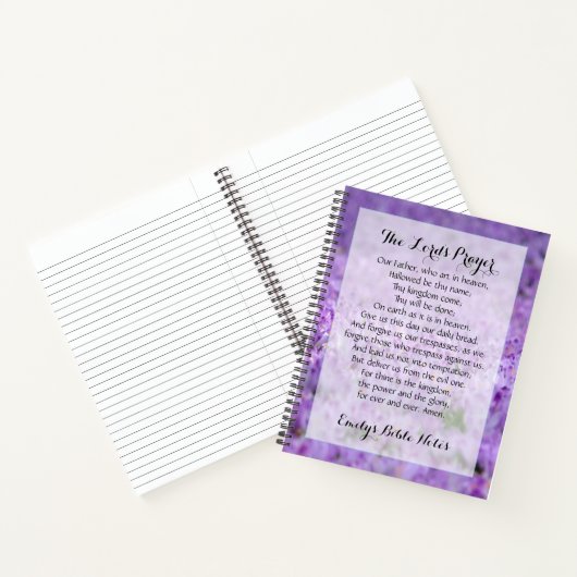 Personalisiertes Notebook mit dem Lord's Prayer Notizblock (Innenseite)