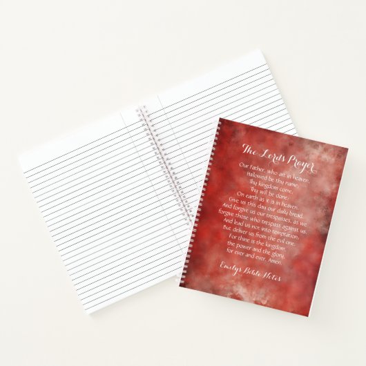 Personalisiertes Notebook mit dem Lord's Prayer Notizblock (Innenseite)