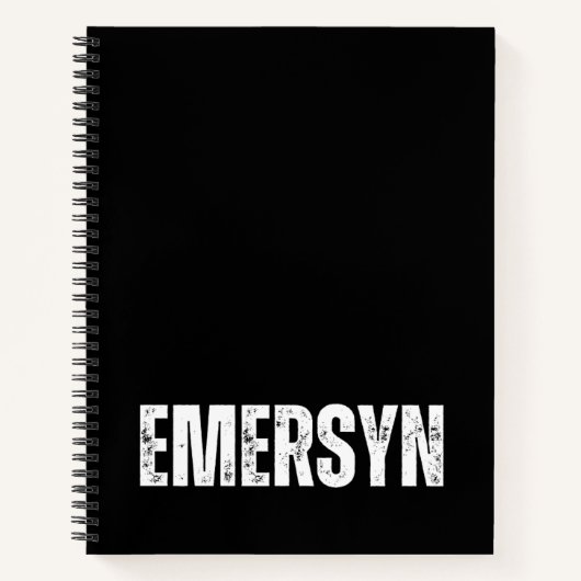 Personalisiertes Notebook mit Emersyn Notizblock (Vorderseite)