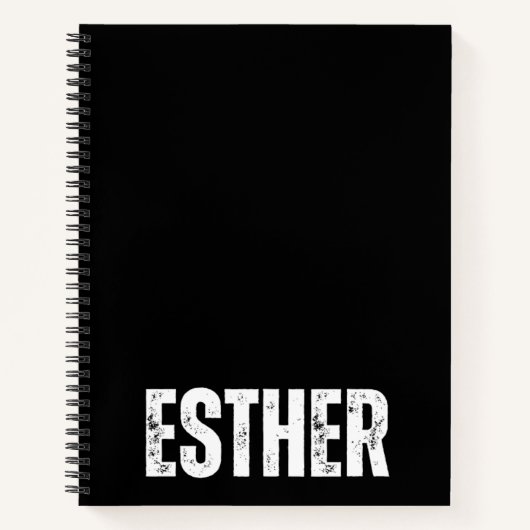 Personalisiertes Notebook mit Esther Notizblock (Vorderseite)