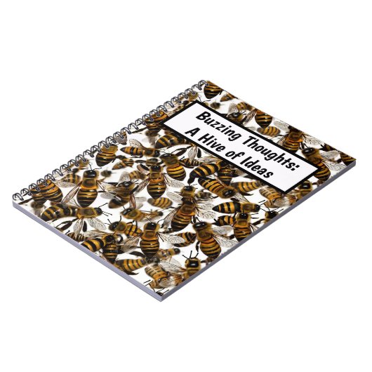 Personalisiertes Notebook mit gelben Bienen Notizblock (Linke Seite)