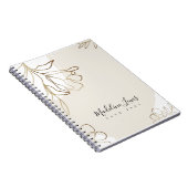 Personalisiertes Notebook mit Gold-Blume Notizblock (Rechte Seite)