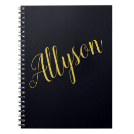 Personalisiertes Notebook mit Gold Glamour Notizblock