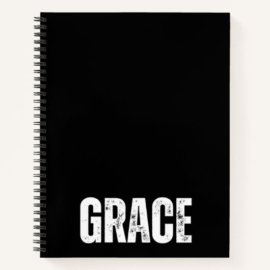 Personalisiertes Notebook mit Grace Notizblock (Vorderseite)