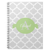 Personalisiertes Notebook mit grüner Folie Notizblock (Vorderseite)