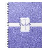 Personalisiertes Notebook mit lila Glitzer Notizblock (Vorderseite)