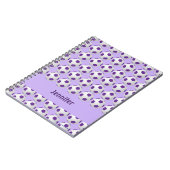 Personalisiertes Notebook mit Lila und weißem Fußb Notizblock (Linke Seite)