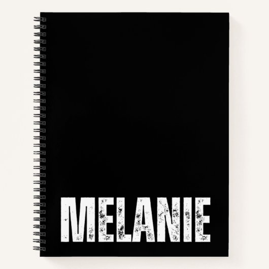 Personalisiertes Notebook mit Melanie Notizblock (Vorderseite)