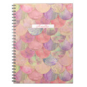 Personalisiertes Notebook mit Mermaid-Skalierung f Notizblock (Vorderseite)