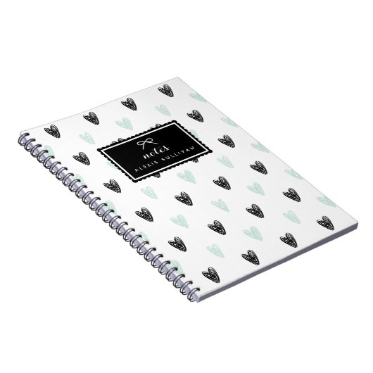 Personalisiertes Notebook mit Mini- und Black-Hear Notizblock (Rechte Seite)