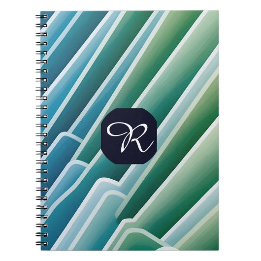 Personalisiertes Notebook mit modernem Abstraktem Notizblock (Vorderseite)