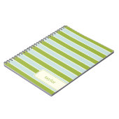 Personalisiertes Notebook mit modernen Streifen - Notizblock (Linke Seite)