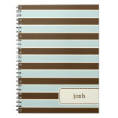 Personalisiertes Notebook mit modernen Streifen - Notizblock (Vorderseite)