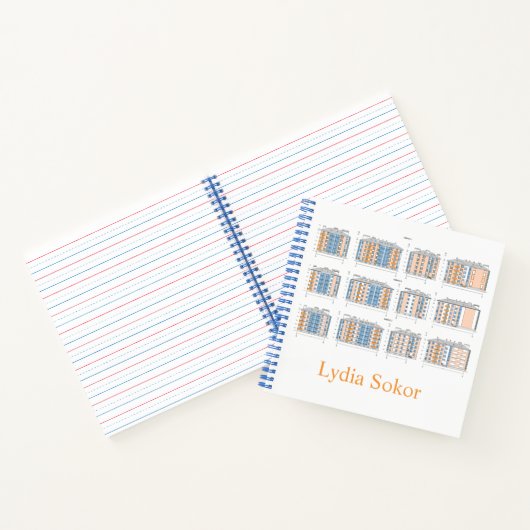 Personalisiertes Notebook mit moderner Architektur Notizblock (Innenseite)