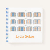 Personalisiertes Notebook mit moderner Architektur Notizblock (Vorderseite)