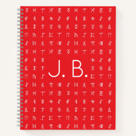 Personalisiertes Notebook mit Monogram und Rundum- Notizblock