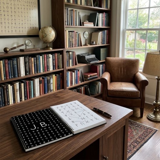 Personalisiertes Notebook mit Monogram und Rundum- Notizblock