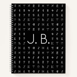 Personalisiertes Notebook mit Monogram und Rundum- Notizblock