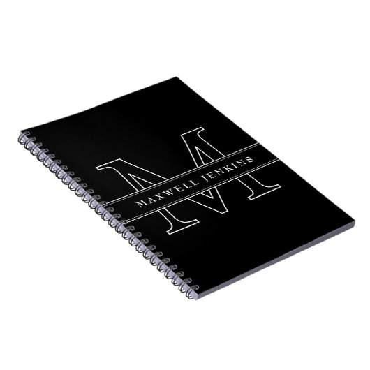 Personalisiertes Notebook mit Monogramm und Name Notizblock (Rechte Seite)