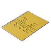 Personalisiertes Notebook mit Monogramm und Name Notizblock (Linke Seite)