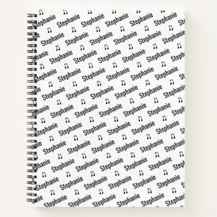 Personalisiertes Notebook mit Namen und musikalisc Notizblock