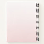 Personalisiertes Notebook mit rosa Bow Girl | Prep Notizblock (Rückseite)