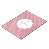 Personalisiertes Notebook mit rosa Sand Ripples Notizblock (Linke Seite)