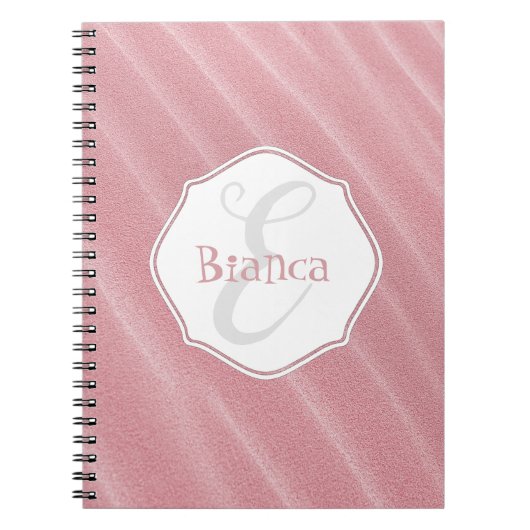 Personalisiertes Notebook mit rosa Sand Ripples Notizblock (Vorderseite)