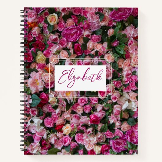 Personalisiertes Notebook mit Rosa-Wand Notizblock (Vorderseite)
