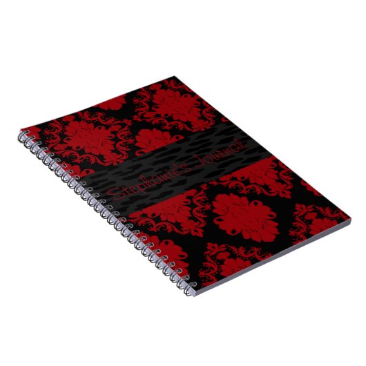 Personalisiertes Notebook mit roter und schwarzer  Notizblock (Rechte Seite)