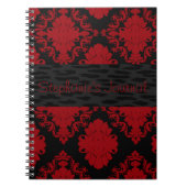 Personalisiertes Notebook mit roter und schwarzer  Notizblock (Vorderseite)