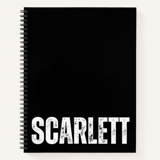 Personalisiertes Notebook mit Scarlett Notizblock (Vorderseite)