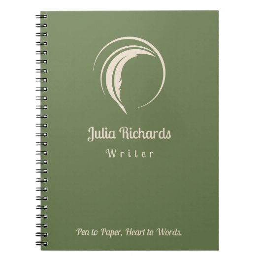 Personalisiertes Notebook mit Schreibmaschine Notizblock (Vorderseite)