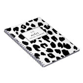 Personalisiertes Notebook mit schwarzem Leopard Notizblock (Rechte Seite)