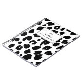 Personalisiertes Notebook mit schwarzem Leopard Notizblock (Linke Seite)
