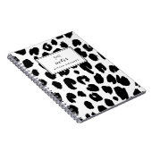 Personalisiertes Notebook mit schwarzem Leopard Notizblock (Rechte Seite)