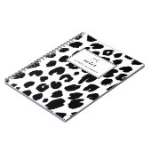 Personalisiertes Notebook mit schwarzem Leopard Notizblock (Linke Seite)