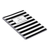 Personalisiertes Notebook mit schwarzen und weißen Notizblock (Rechte Seite)