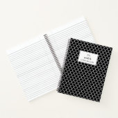Personalisiertes Notebook mit schwarzer Quatrefoli Notizblock (Innenseite)