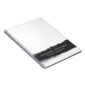 Personalisiertes Notebook mit schwarzer Wasserfarb Notizblock (Rechte Seite)
