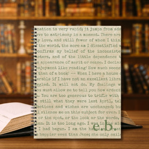 Personalisiertes Notebook mit Stolz und Vorurteile Notizblock