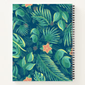 Personalisiertes Notebook mit tropischem Foliage Notizblock (Rückseite)