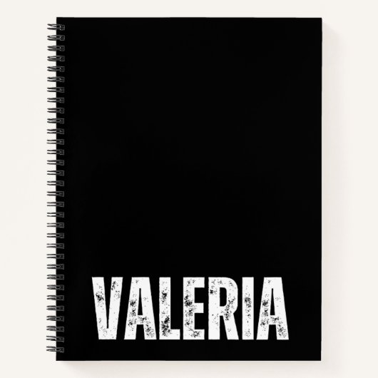 Personalisiertes Notebook mit Valeria Notizblock (Vorderseite)