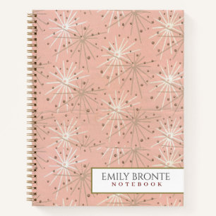 personalisiertes Notebook mit Vintagen Tapeten der Notizblock
