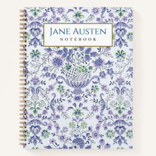 personalisiertes Notebook mit Vintagen Tapeten der Notizblock