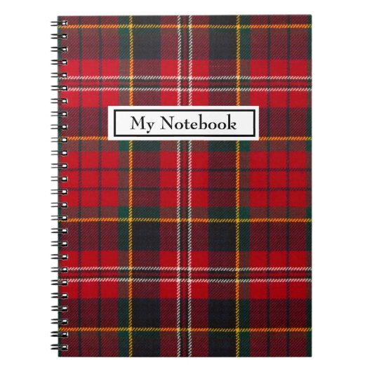 Personalisiertes Notebook - Red Tartan Macpherson  Notizblock (Vorderseite)