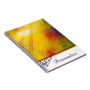 Personalisiertes Notenblatt verwittertes Notizbuch Notizblock