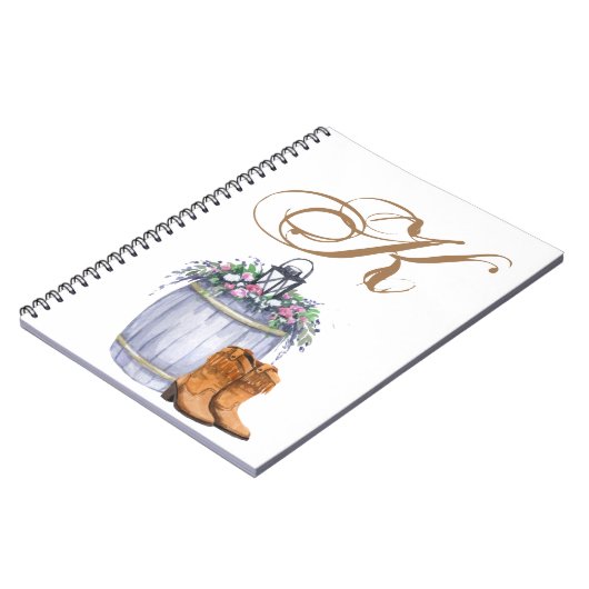 Personalisiertes Notenbuch Sommerhochzeit Notizblock (Linke Seite)