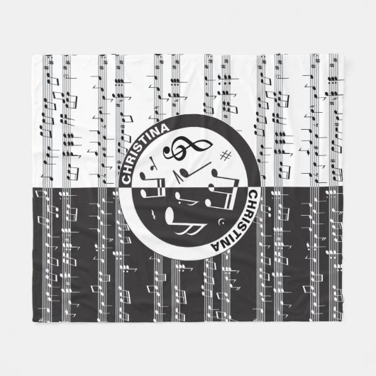 Personalisiertes Notendesign Fleecedecke (Vorderseite (Horizontal))