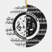 Personalisiertes Notendesign Keramik Ornament (Vorne)